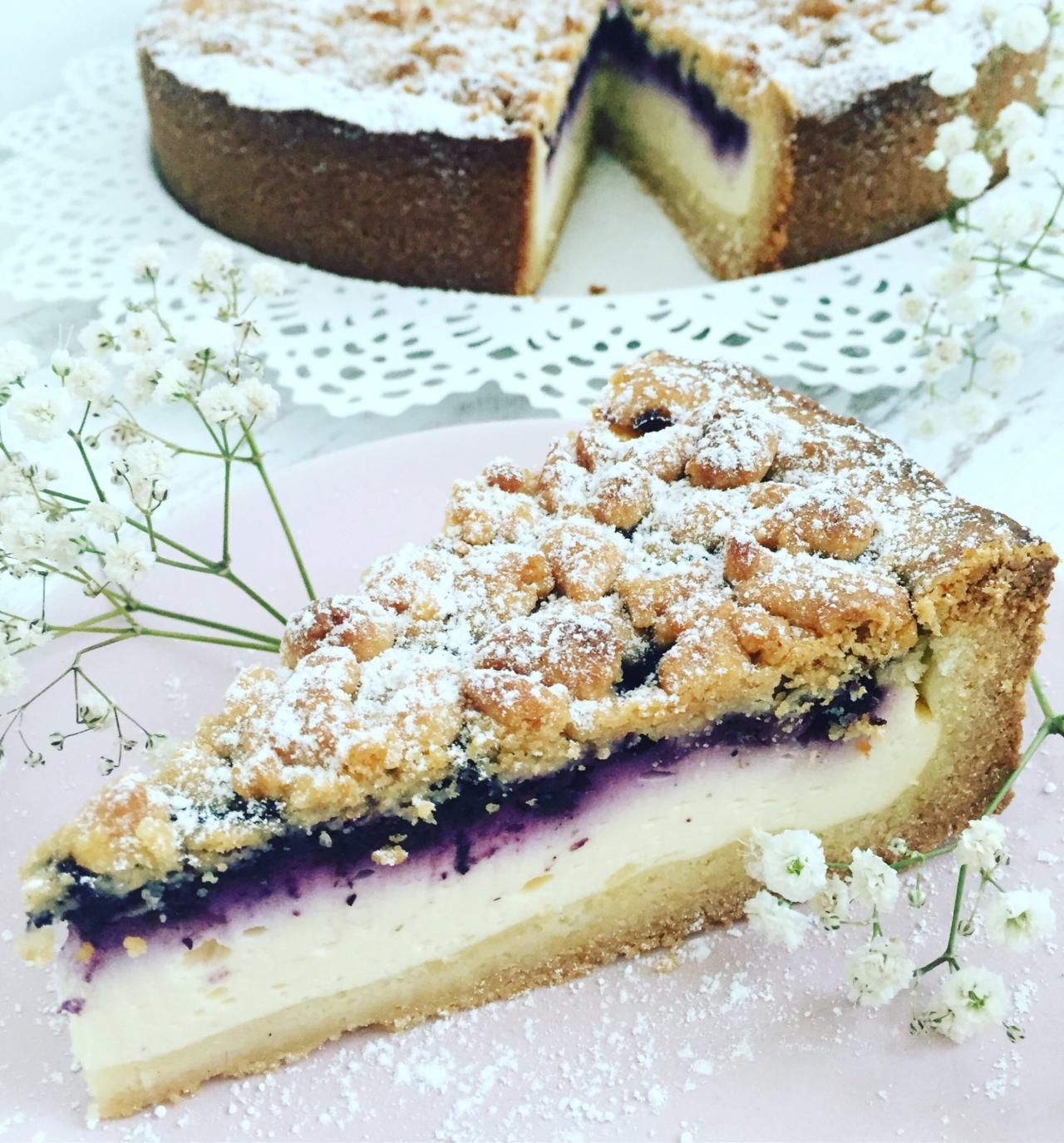 Heidelbeer Topfenkuchen