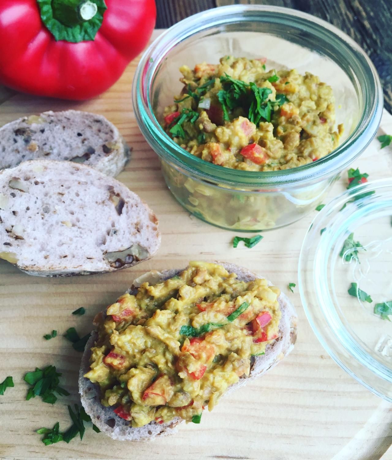 Linsenaufstrich mit Curry