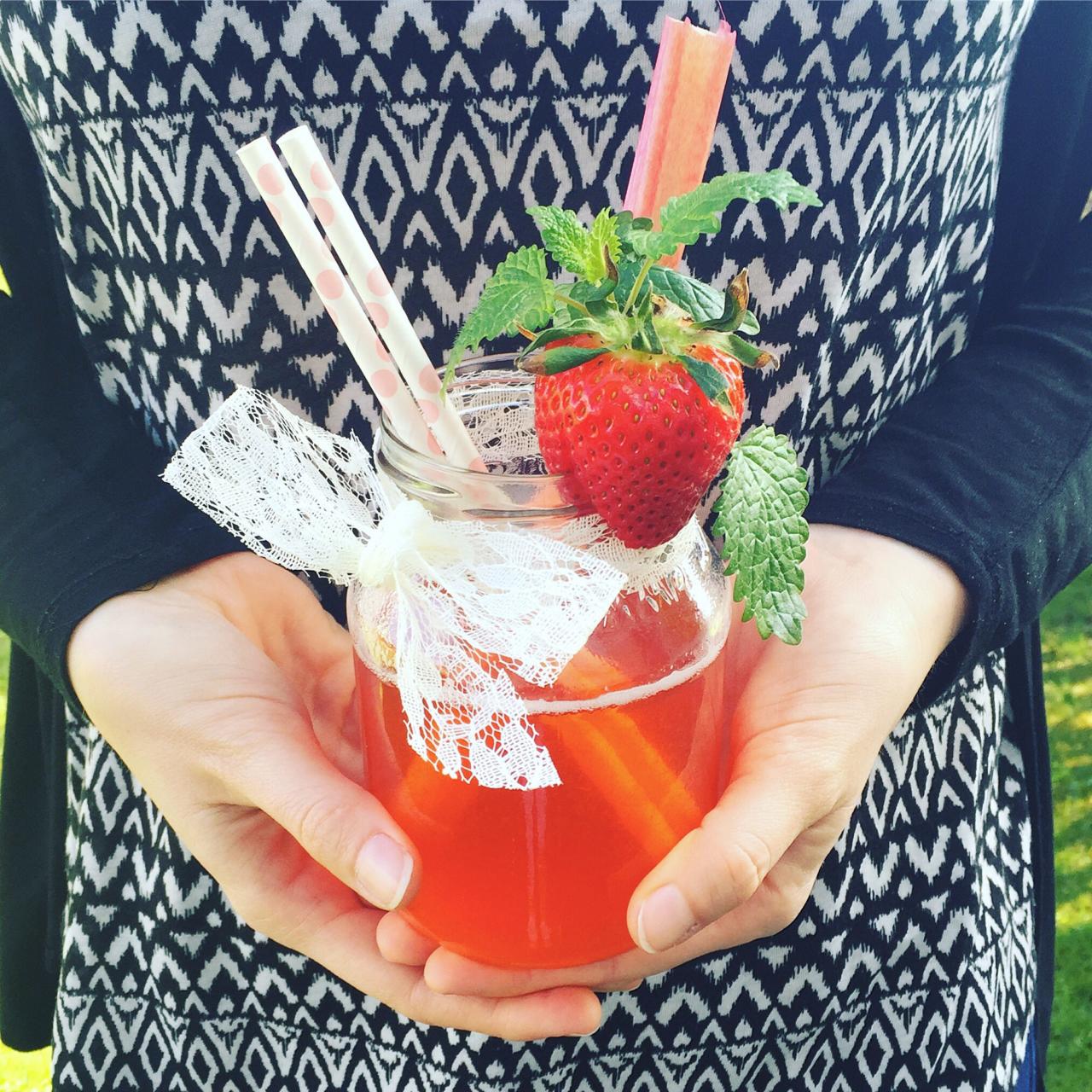 Erdbeer Rhabarber Sirup