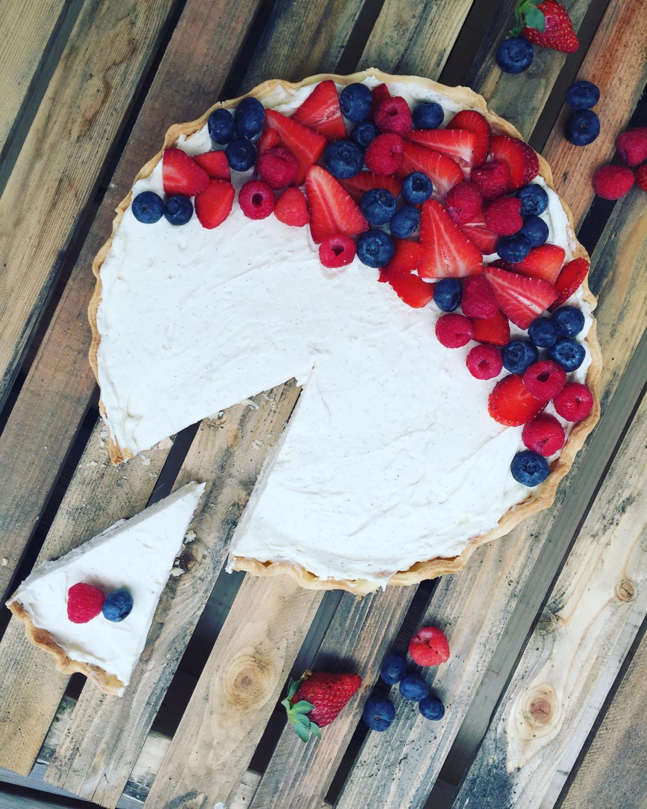 Pana Cotta Tarte mit frischen Beeren