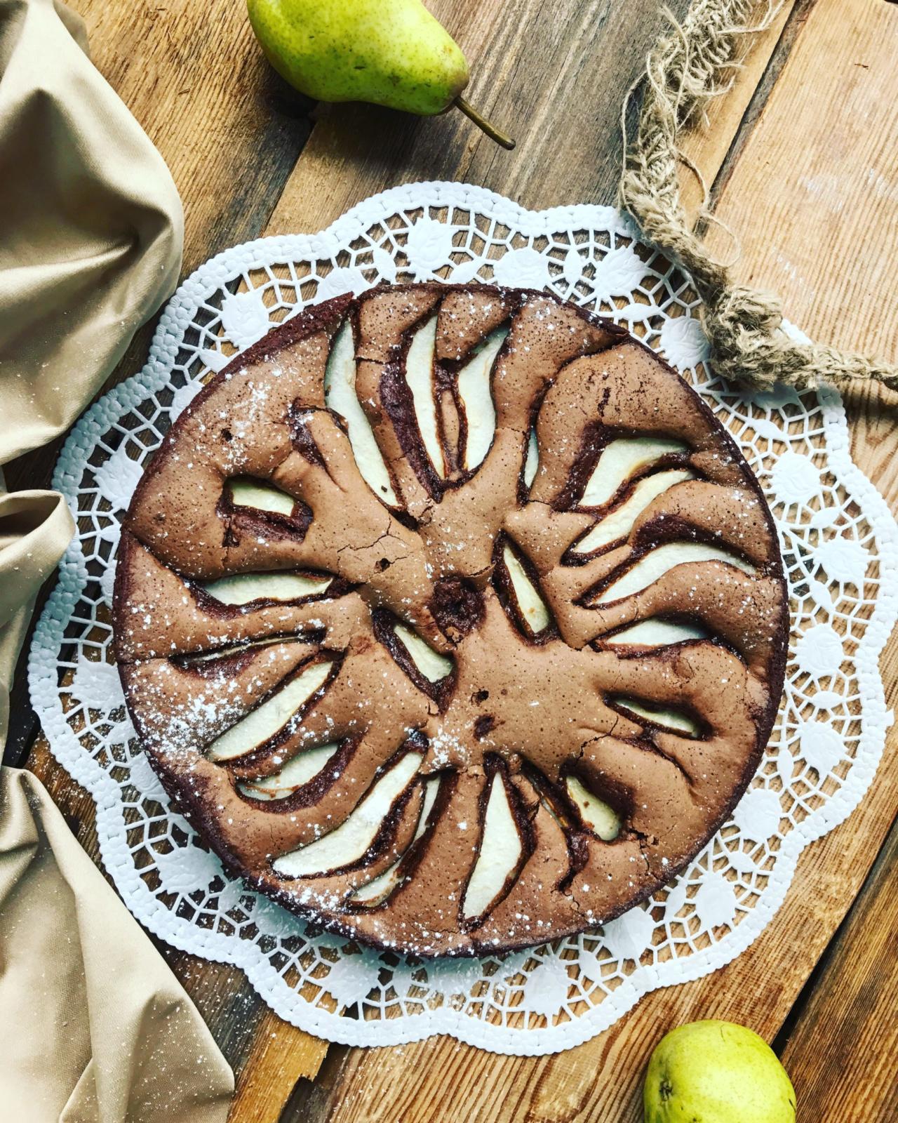Schokotarte mit Birnen