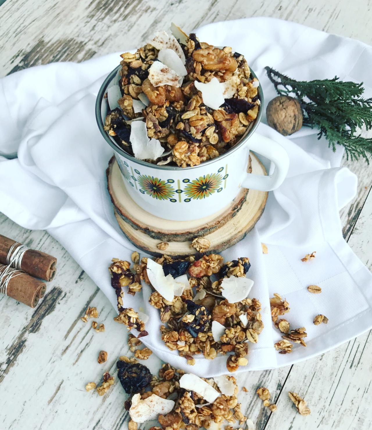 Lebkuchen Müsli mit Pflaumen