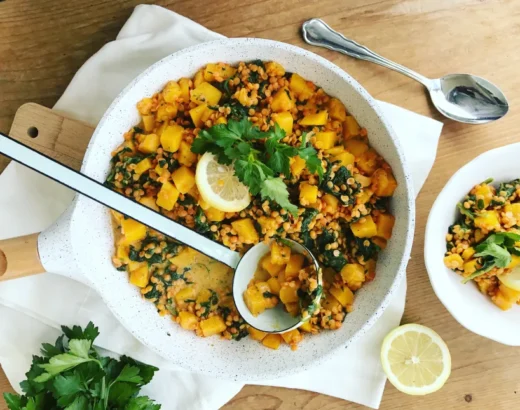 Kürbis Spinat Dal