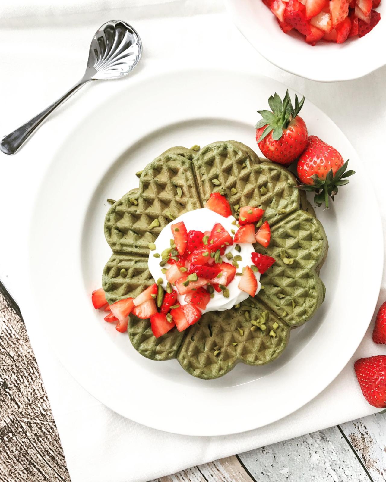 Matcha Topfen Waffeln