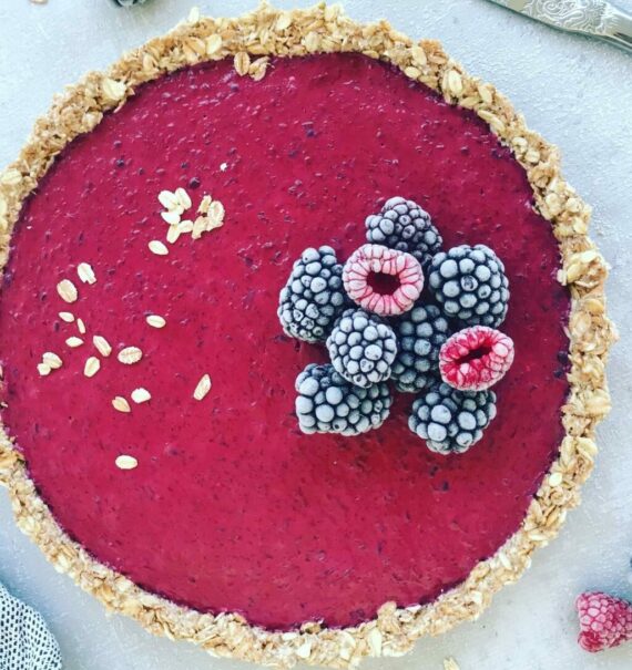 Brombeer Dinkelflocken Tarte