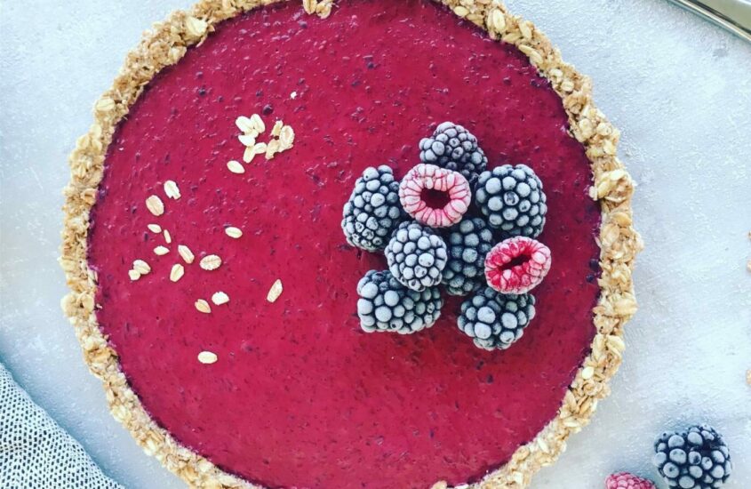 Brombeer Dinkelflocken Tarte