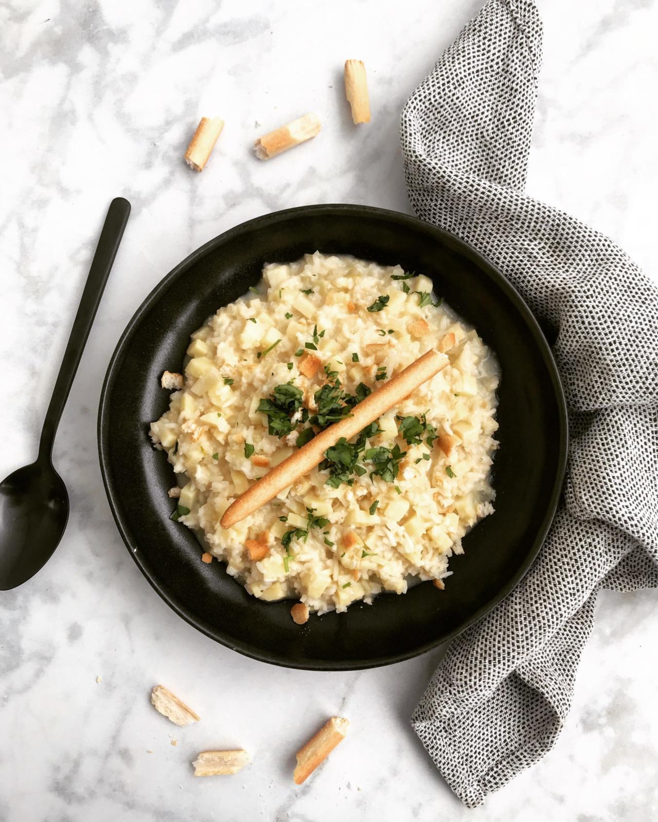 Pastinaken Risotto mit Grissini