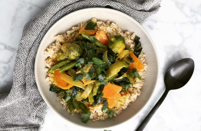 Süßkartoffel Kohlsprossen Curry