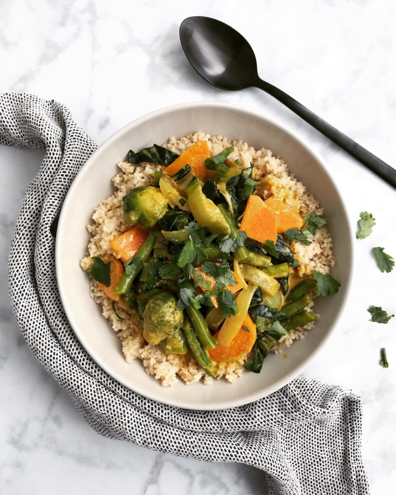 Süßkartoffel Kohlsprossen Curry