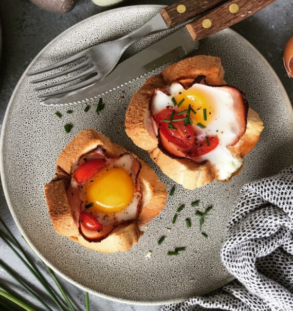 Toast Muffins mit Speck