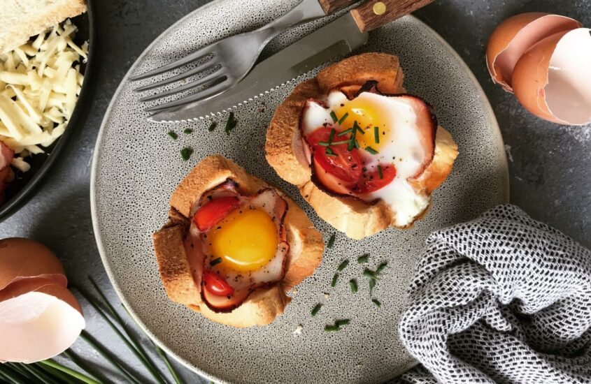 Toast Muffins mit Speck