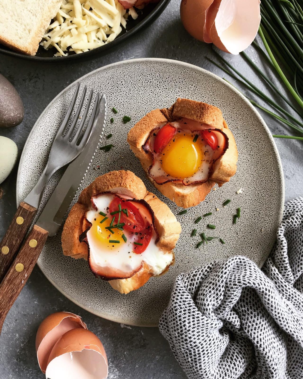 Toast Muffins mit Speck