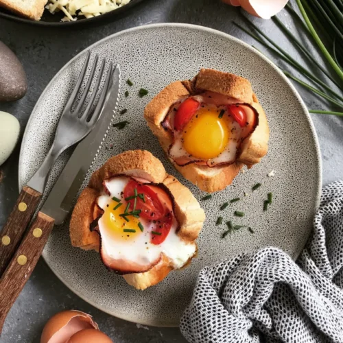 Toast Muffins mit Speck