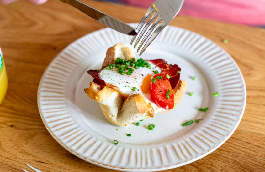 Toast Muffins mit Speck
