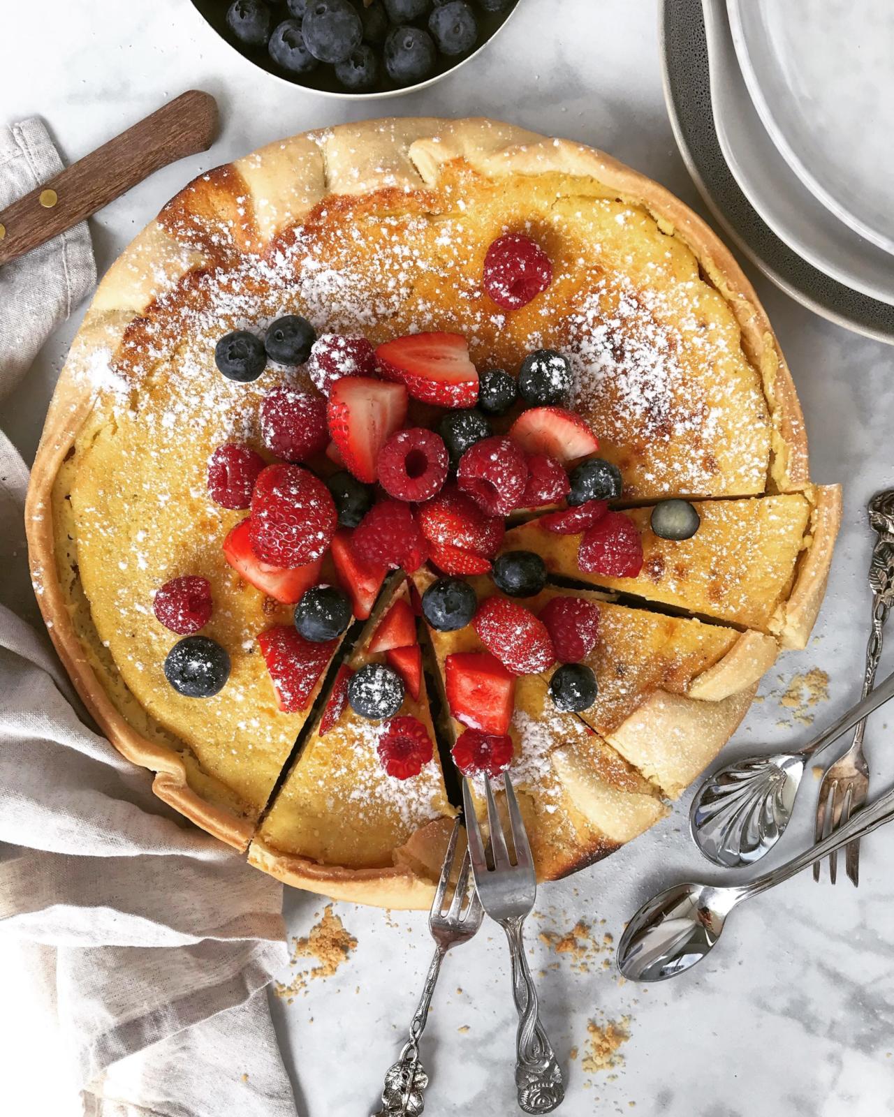 Ricotta Tarte mit Beeren