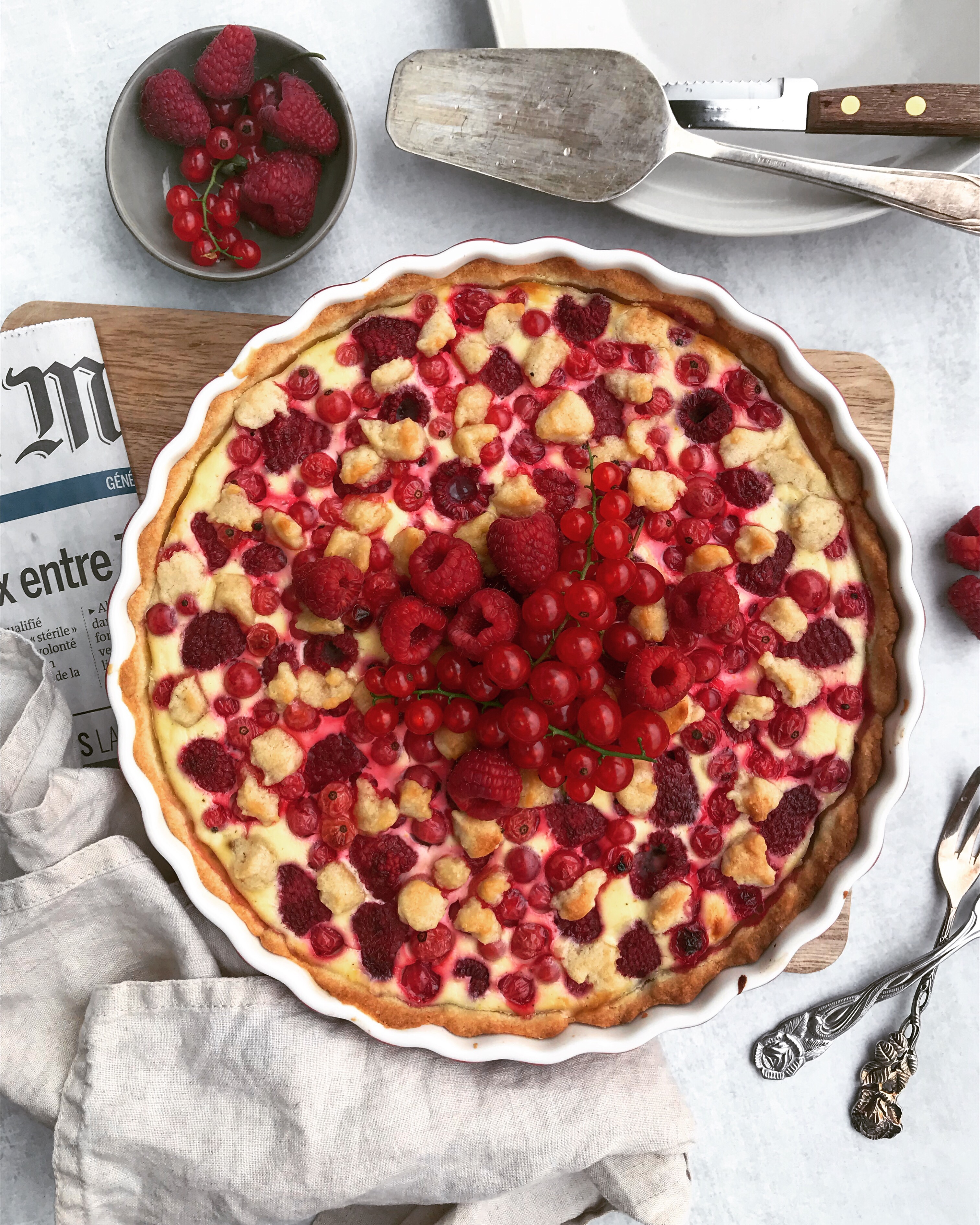 Beeren Tarte mit Sauerrahm Créme 