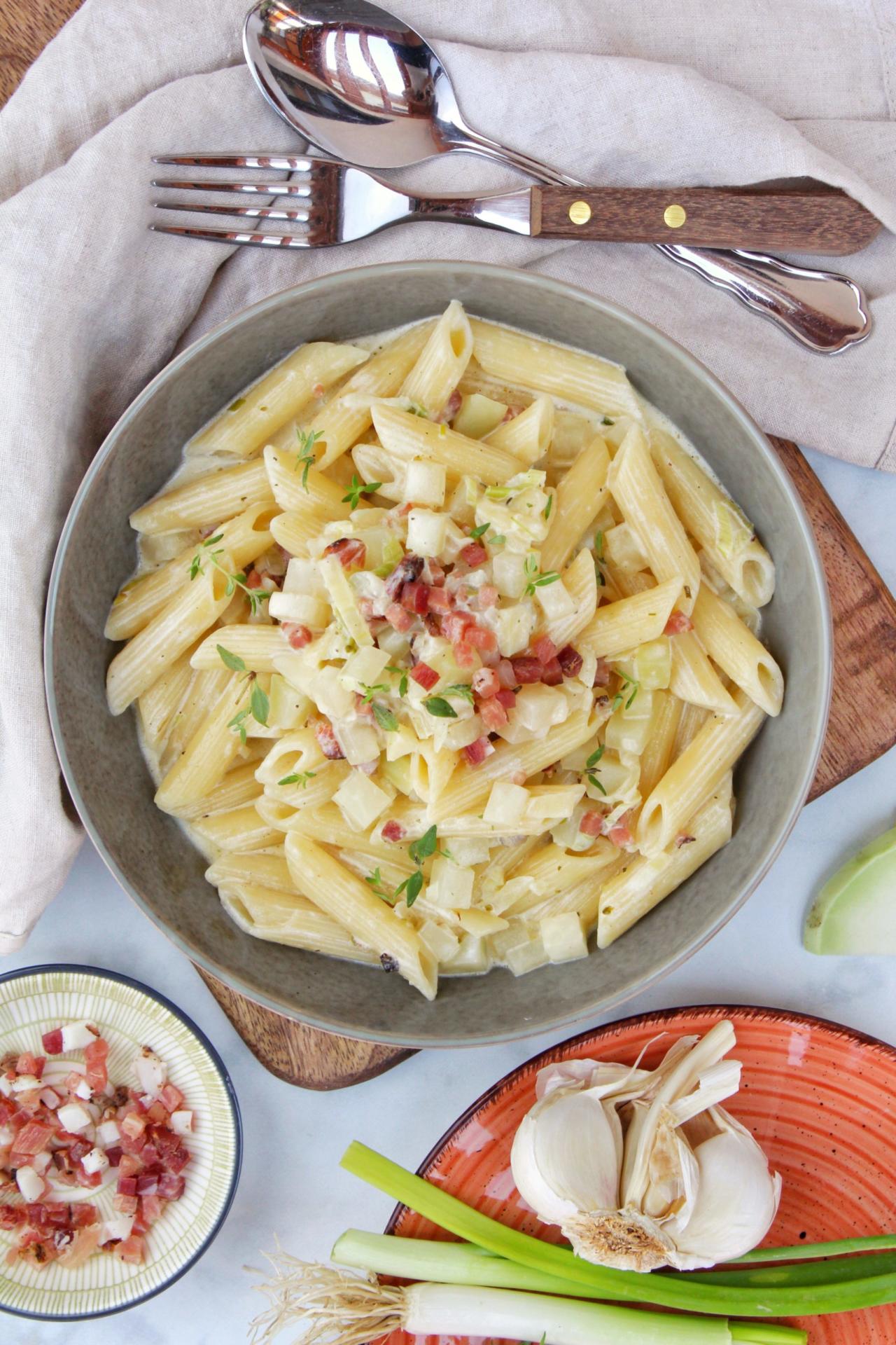 Kohlrabi Carbonara