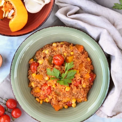 Kürbis Couscous vegan