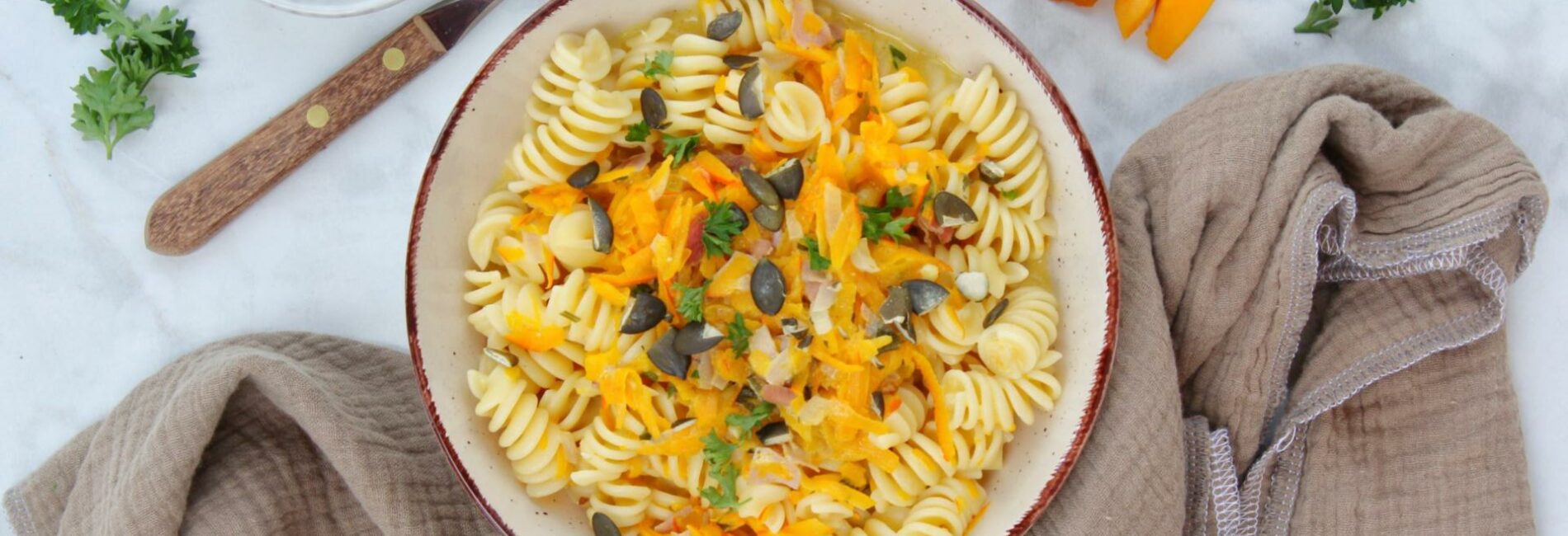 Kürbis Nudeln - One Pot