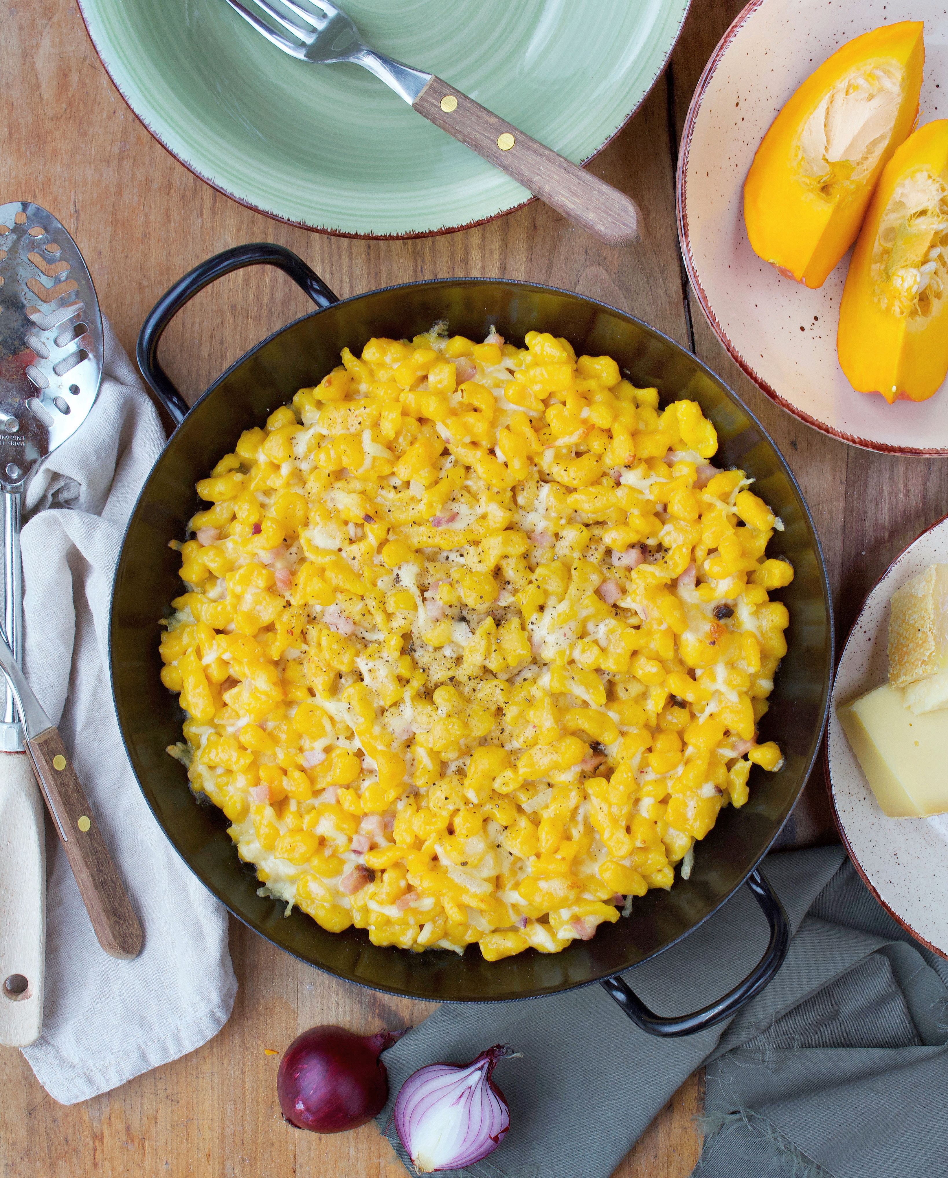 Kürbis Spätzle 