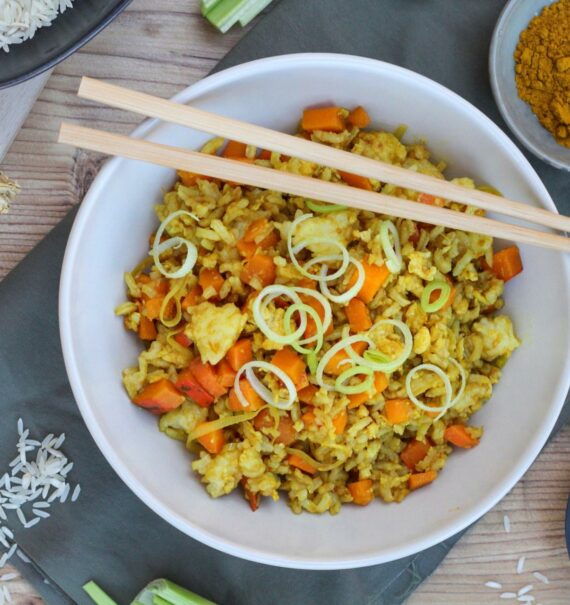 Gebratener Kürbis Reis