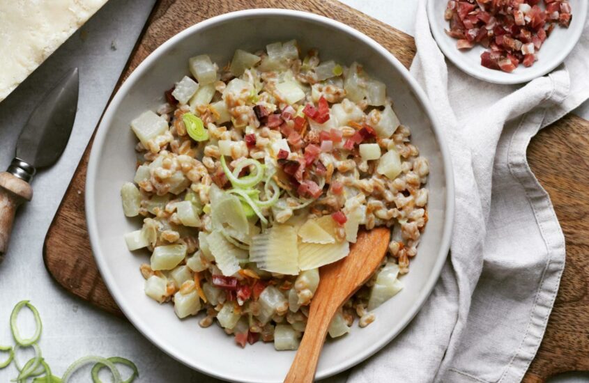 Kohlrabi–Dinkelrisotto