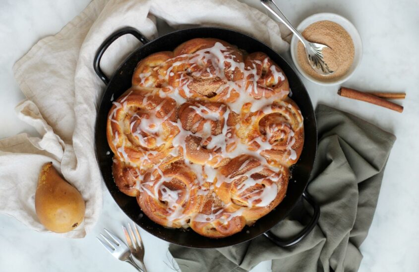 Birnen Zimtschnecken