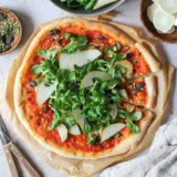 Dinkelpizza mit Birnen