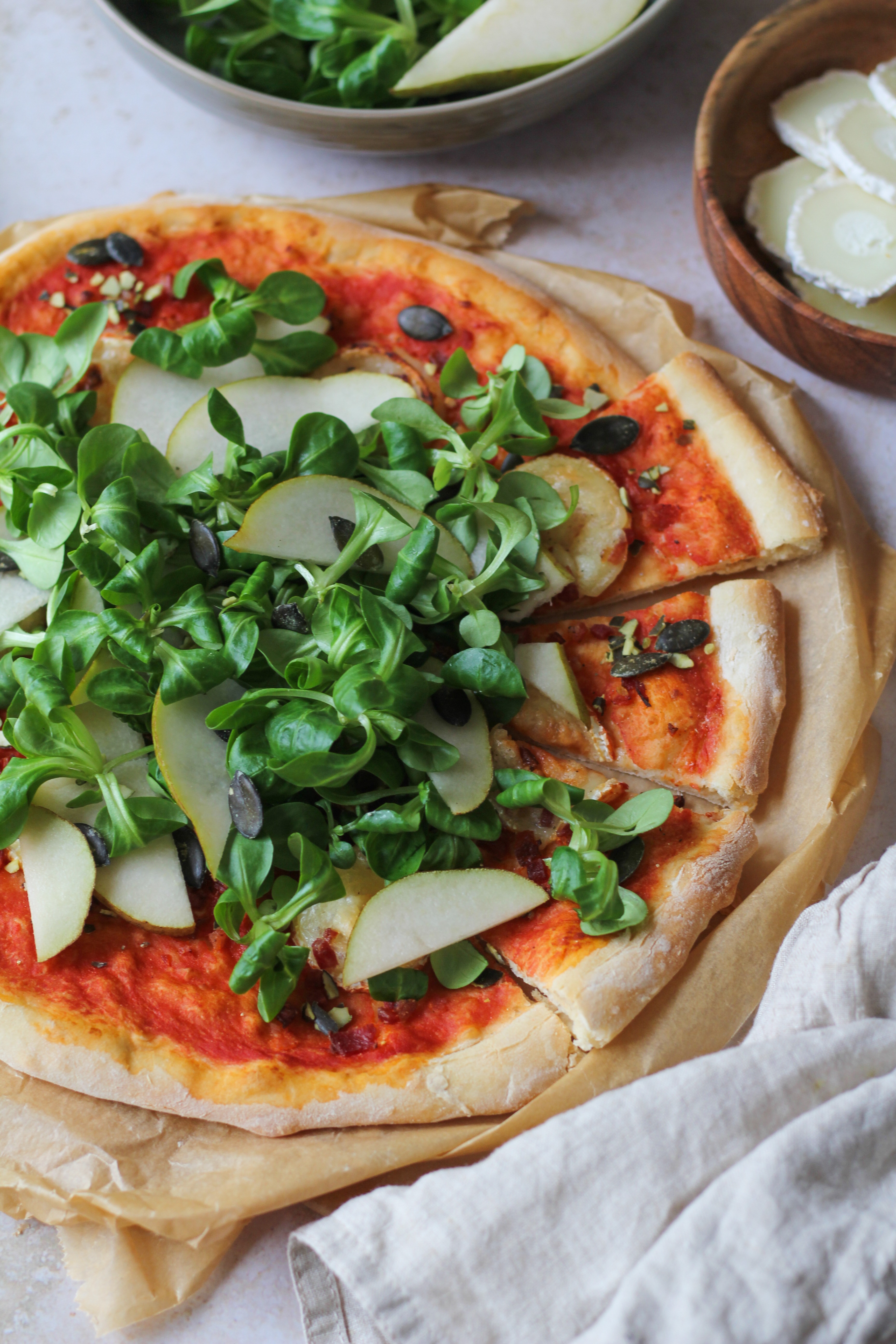 Pizza mit Ziegenkäse 