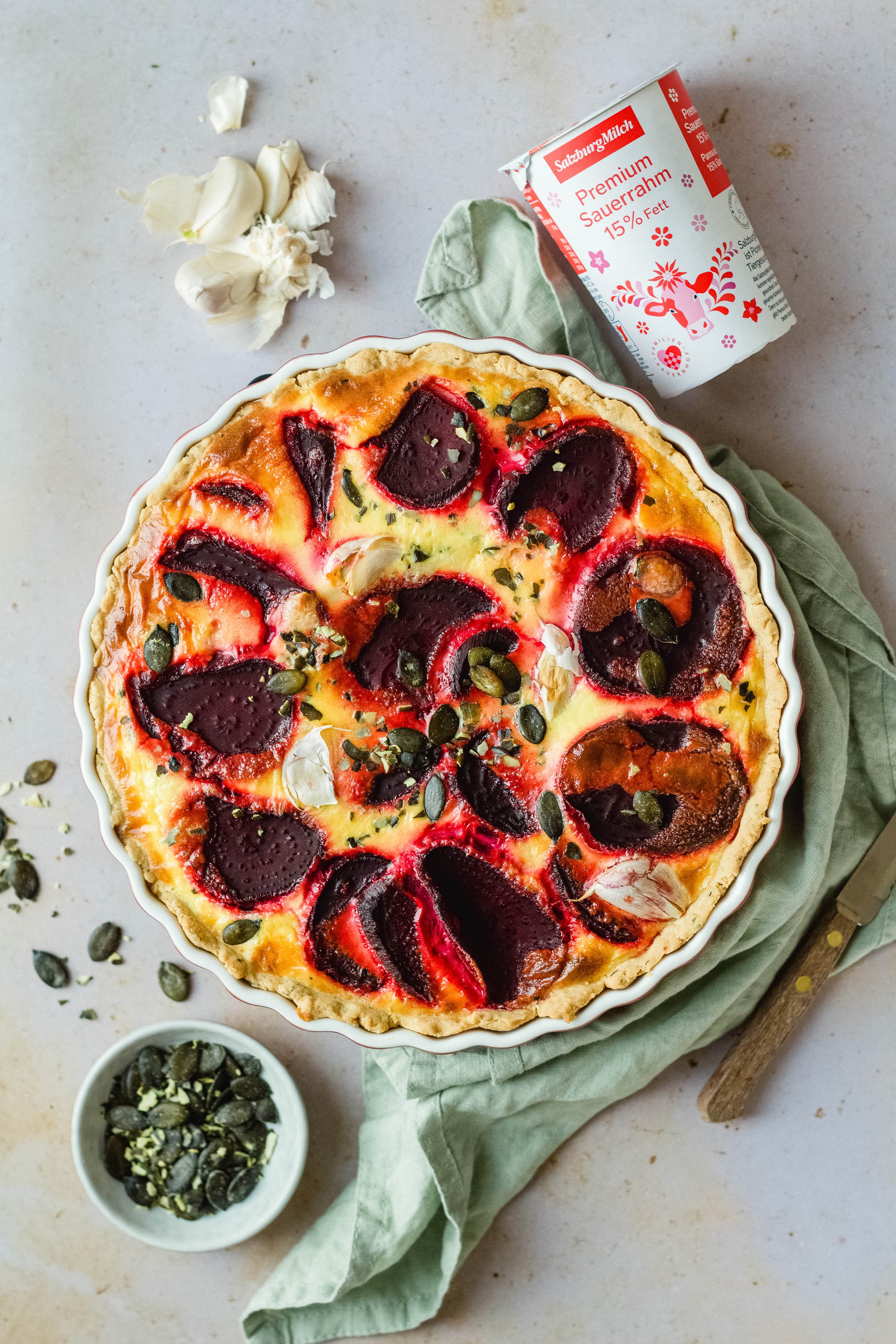 Rote Rüben Quiche