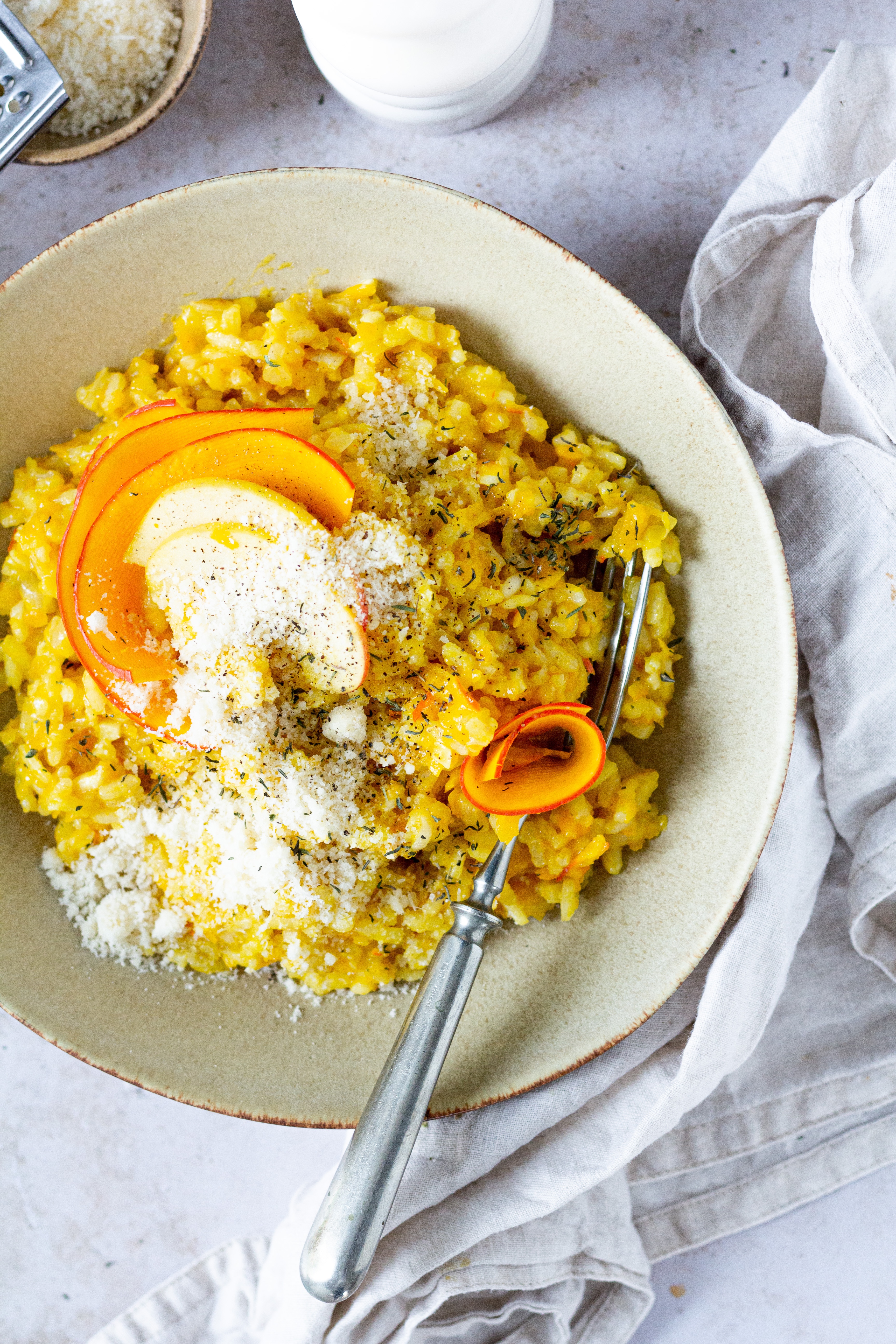 Apfel Kürbis Risotto