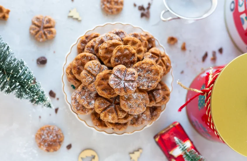 Kakao Waffelplätzchen