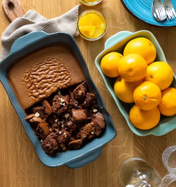 Schokoladenschmarrn mit Orangensalat