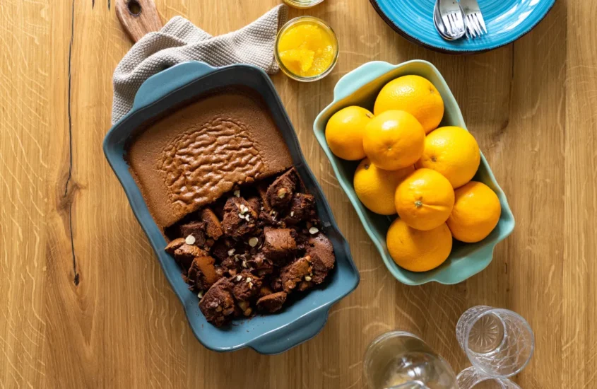 Schokoladenschmarrn mit Orangensalat