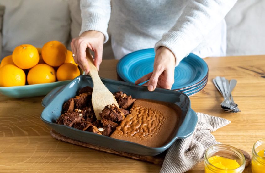 Schokoladenschmarrn mit Orangensalat