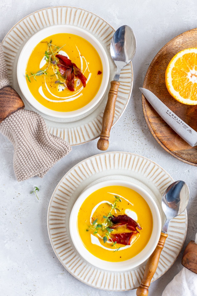 Kürbis Orangen Suppe