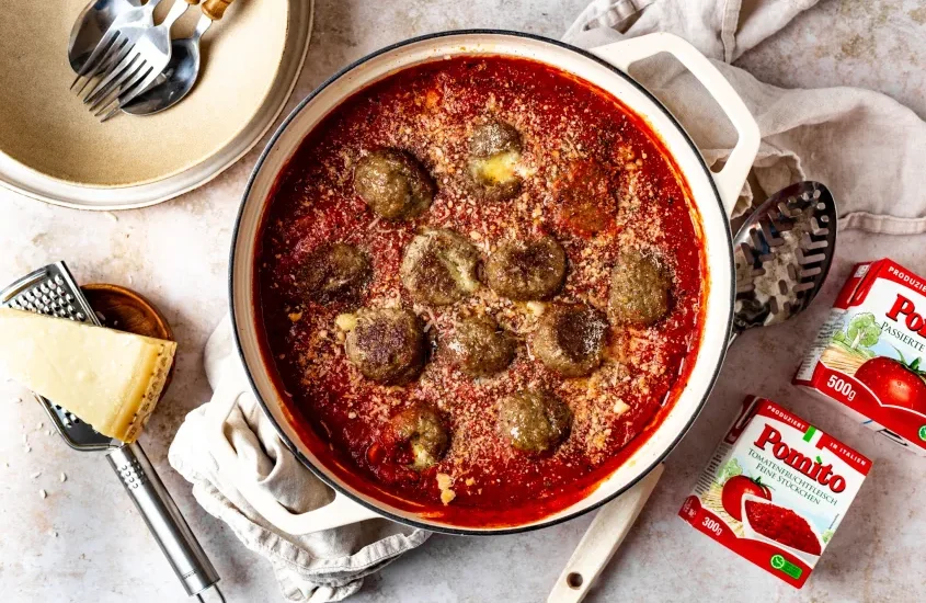 Gefüllte Hackfleischbällchen