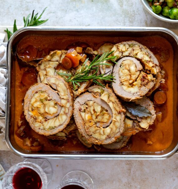 Winterlicher Rinderollbraten