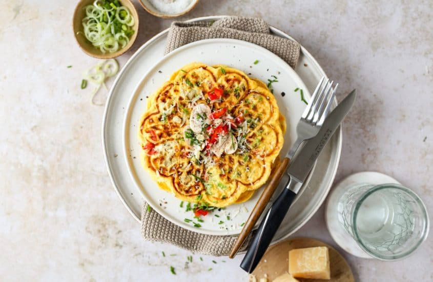 Eierspeis-Waffeln mit Gemüse