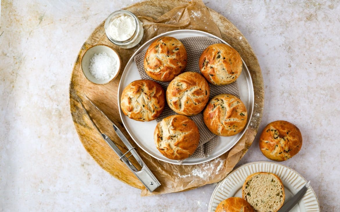 Bärlauch-Dinkelbrötchen