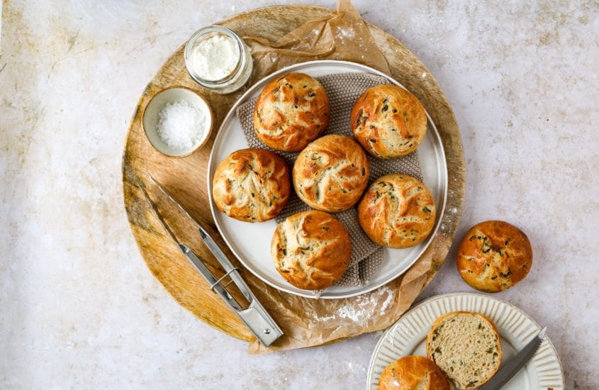 Bärlauch-Dinkelbrötchen