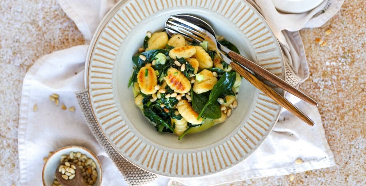 Gnocchi mit Spinat-Sahne-Sauce