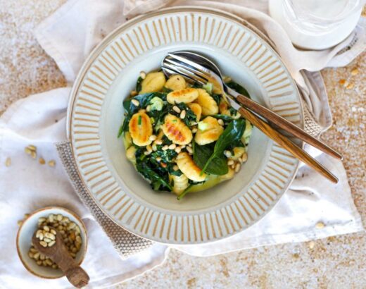 Gnocchi mit Spinat-Sahne-Sauce