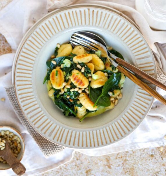 Gnocchi mit Spinat-Sahne-Sauce