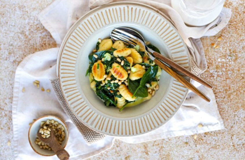 Gnocchi mit Spinat-Sahne-Sauce