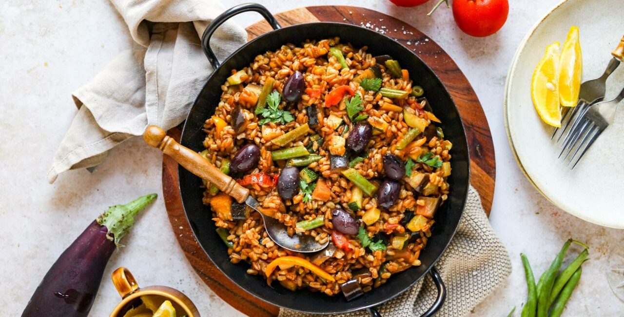 Gemüse-Dinkel-Paella