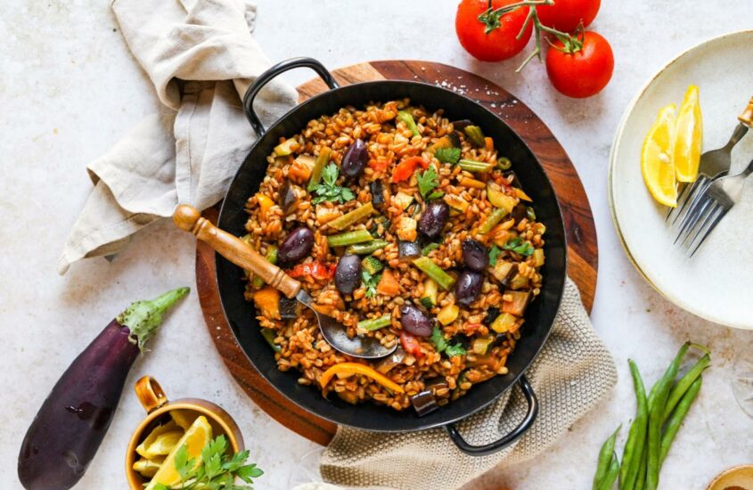 Gemüse-Dinkel-Paella