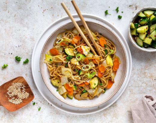 Asia Nudelpfanne mit Gemüse