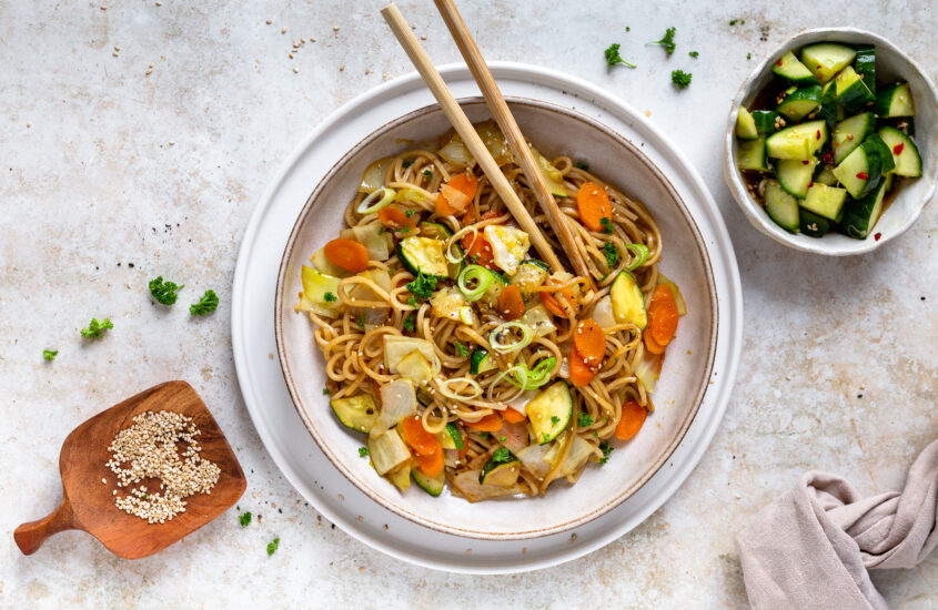 Asia Nudelpfanne mit Gemüse