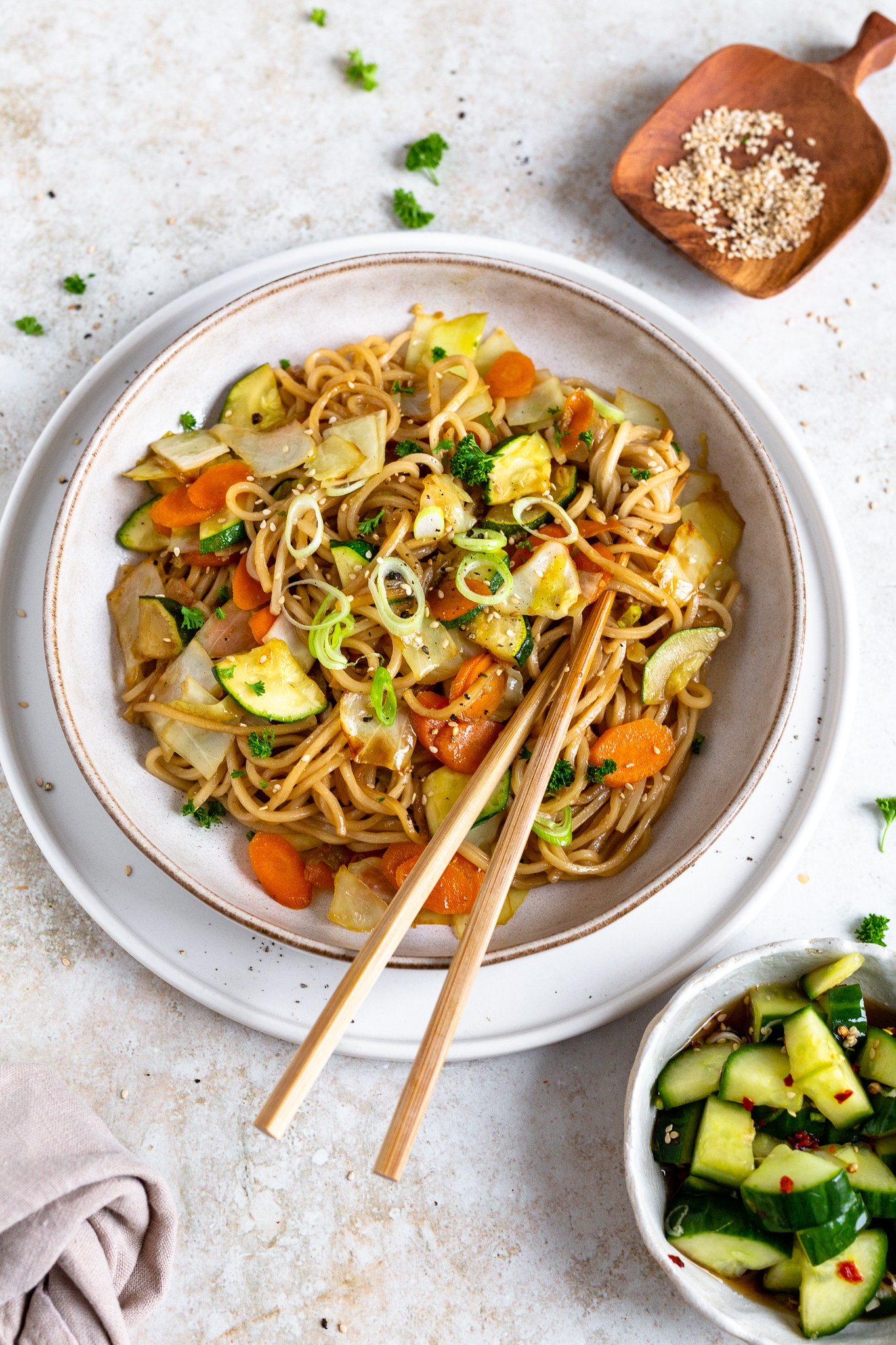 Asia Nudelpfanne mit Gemüse